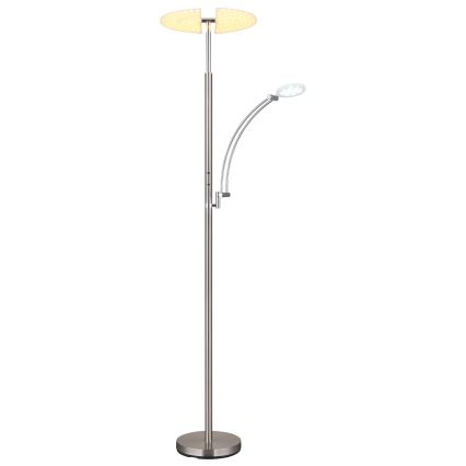 Globo - dimmbare LED-Stehleuchte LED/40W/230V + LED/5,5W 2700/4000/6000K mattchrom