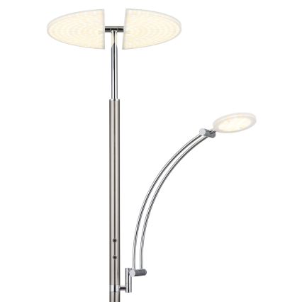 Globo - dimmbare LED-Stehleuchte LED/40W/230V + LED/5,5W 2700/4000/6000K mattchrom