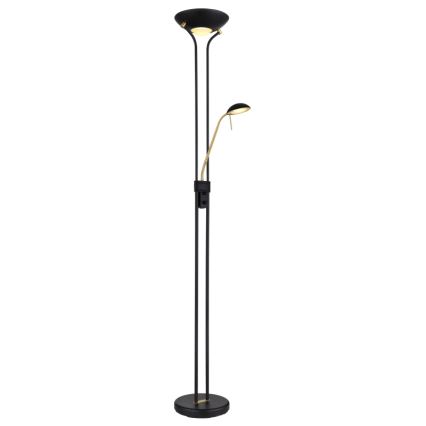 Globo - Lampada da terra dimmerabile a LED LED/20W/230V + LED/5,5W 3000K nero/oro