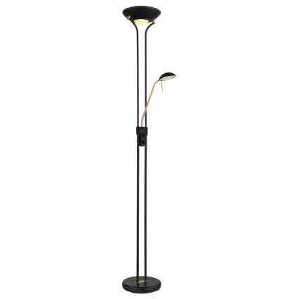 Globo - Lampada da terra dimmerabile a LED LED/20W/230V + LED/5,5W 3000K nero/oro