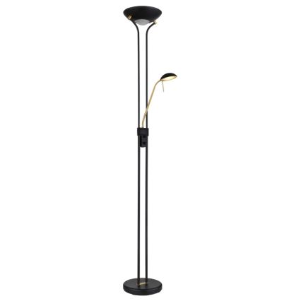Globo - Lampada da terra dimmerabile a LED LED/20W/230V + LED/5,5W 3000K nero/oro