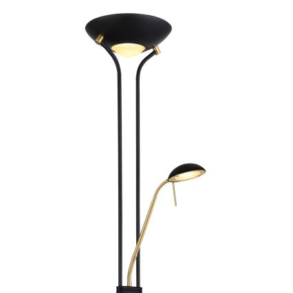 Globo - Lampada da terra dimmerabile a LED LED/20W/230V + LED/5,5W 3000K nero/oro