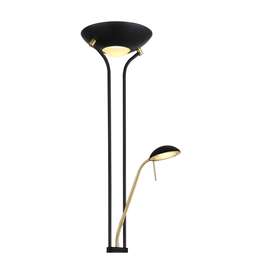 Globo - Lampada da terra dimmerabile a LED LED/20W/230V + LED/5,5W 3000K nero/oro
