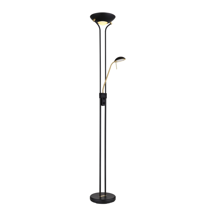 Globo - Lampadaire LED dimmable LED/20W/230V + LED/5,5W 3000K noir/or doré