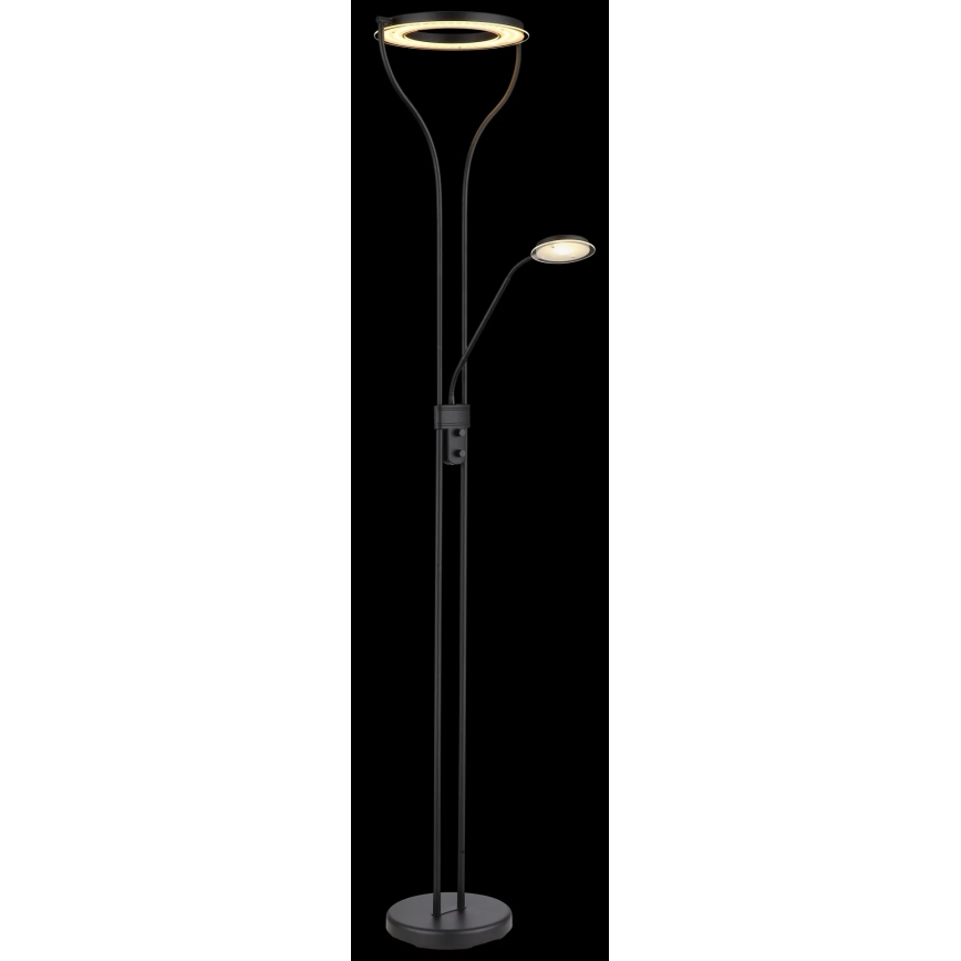 Globo - Lampadaire LED dimmable LED/20W/230V + LED/4W 3000K noir