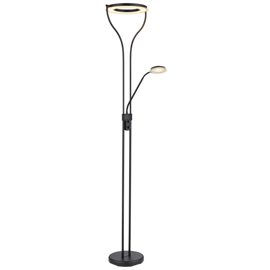 Globo - Lampadaire LED dimmable LED/20W/230V + LED/4W 3000K noir