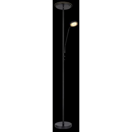 Globo - Lampadaire LED dimmable LED/18,5W/230V + LED/4,5W 3000K noir