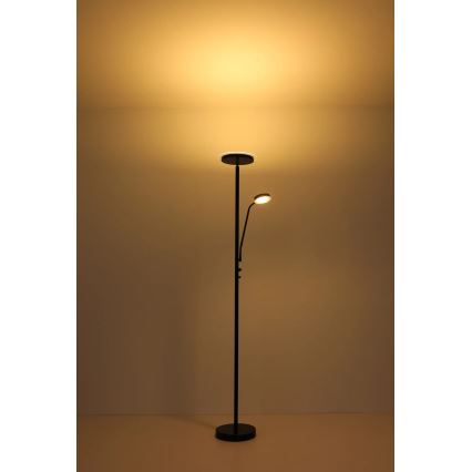 Globo - dimmbare LED-Stehleuchte LED/18,5W/230V + LED/4,5W 3000K schwarz