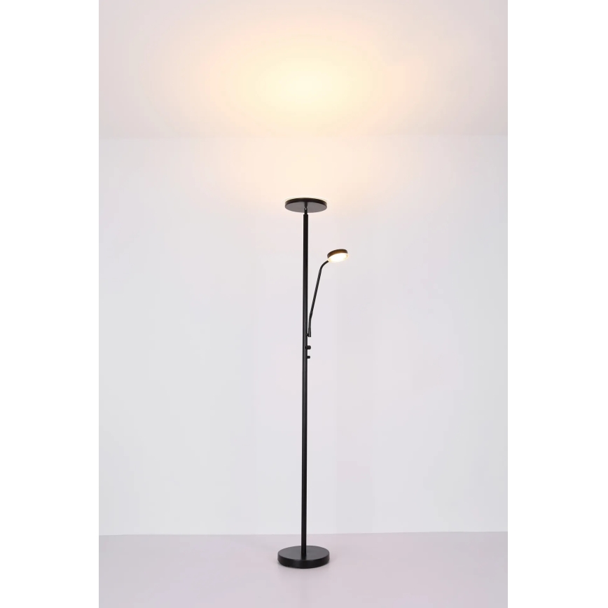 Globo - dimmbare LED-Stehleuchte LED/18,5W/230V + LED/4,5W 3000K schwarz