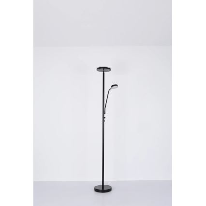 Globo - dimmbare LED-Stehleuchte LED/18,5W/230V + LED/4,5W 3000K schwarz
