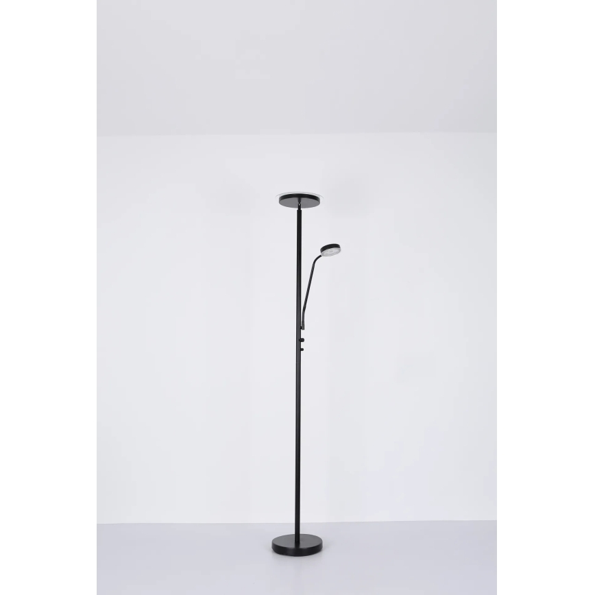 Globo - dimmbare LED-Stehleuchte LED/18,5W/230V + LED/4,5W 3000K schwarz