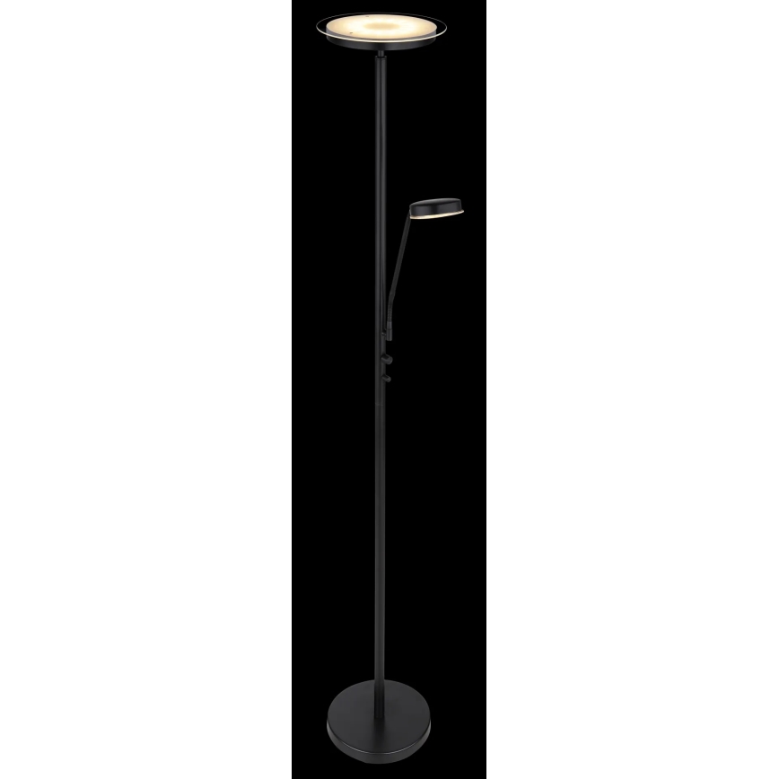 Globo - dimmbare LED-Stehleuchte LED/18,5W/230V + LED/4,5W 3000K schwarz