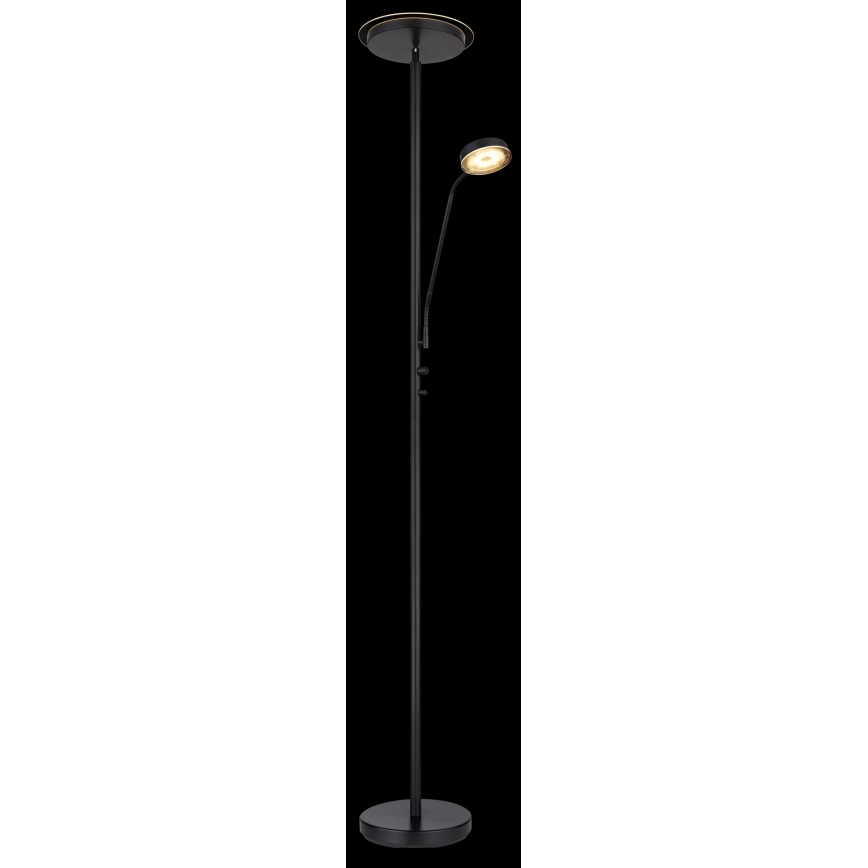 Globo - dimmbare LED-Stehleuchte LED/18,5W/230V + LED/4,5W 3000K schwarz