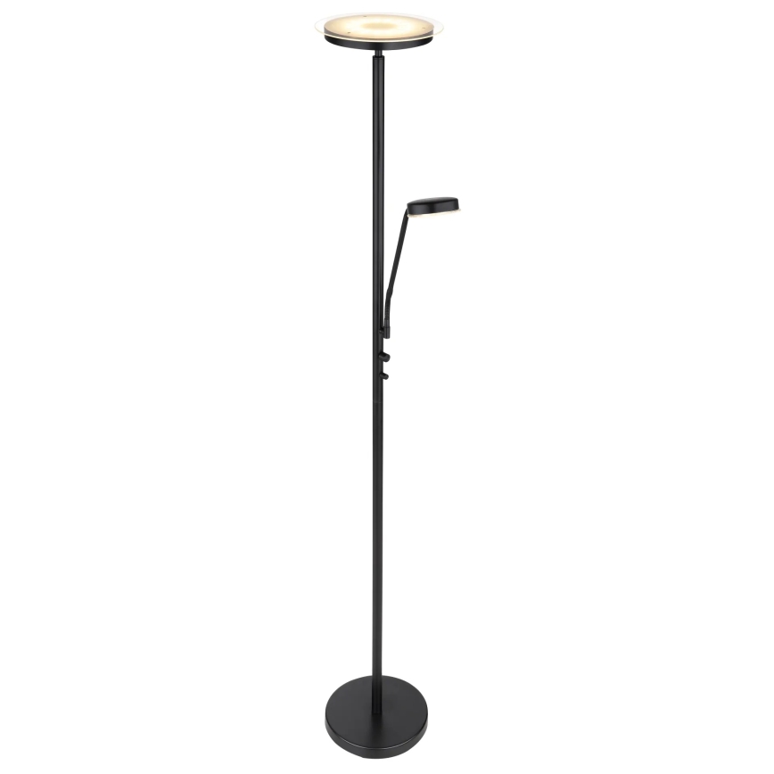 Globo - dimmbare LED-Stehleuchte LED/18,5W/230V + LED/4,5W 3000K schwarz