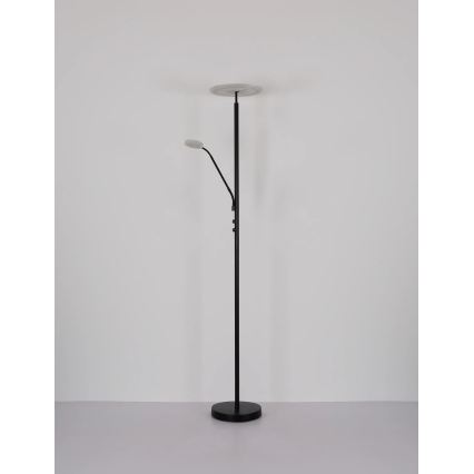Globo - Lampadaire sur pied LED dimmable LED/28W/230V + LED/5W 3000K noir
