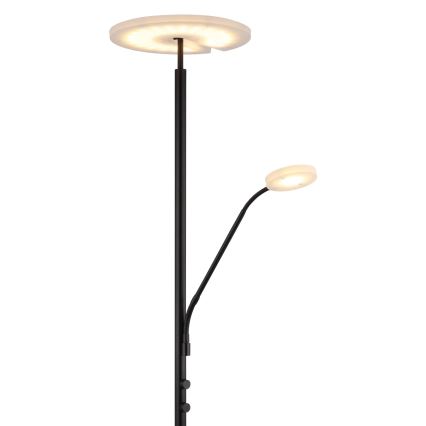 Globo - Lampadaire sur pied LED dimmable LED/28W/230V + LED/5W 3000K noir