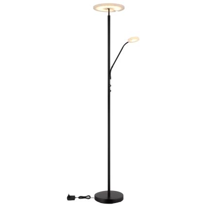 Globo - dimmbare LED-Stehleuchte LED/28W/230V + LED/5W 3000K schwarz