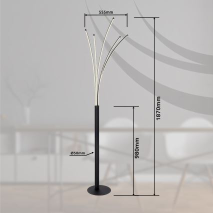 Globo - Lampadaire LED dimmable 36W 230V 3000-6000K Wi-Fi Tuya + télécommande