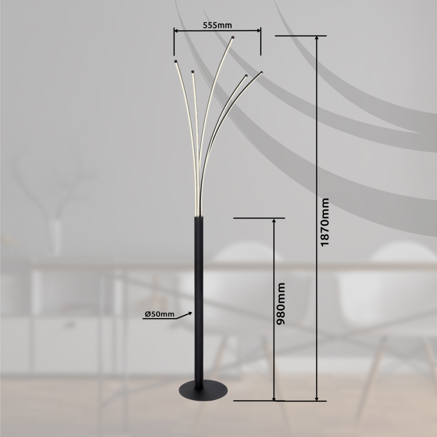 Globo - Lampadaire LED dimmable 36W 230V 3000-6000K Wi-Fi Tuya + télécommande