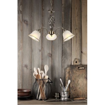 Globo - Suspension chaîne 3xE27/60W/230V