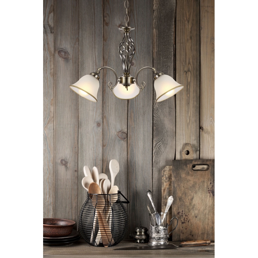 Globo - Suspension chaîne 3xE27/60W/230V