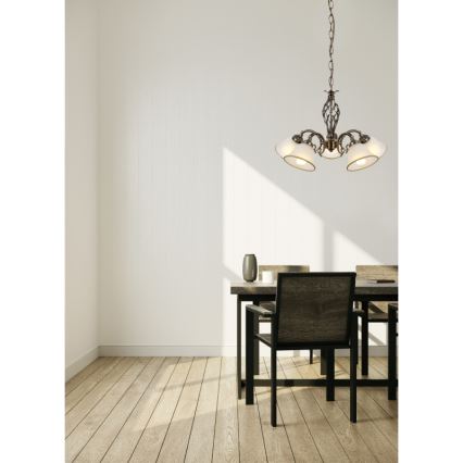 Globo - Suspension chaîne ODIN 5xE27/60W/230V