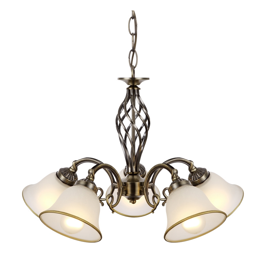 Globo 60208-5 - Lustre avec chaîne ODIN 5xE27/60W/230V