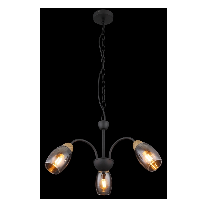 Globo - Lampadario a sospensione con catena 3xE14/25W/230V
