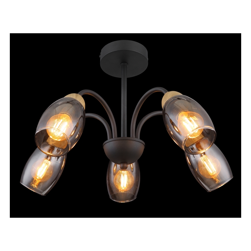 Globo - Lampadario a sospensione con supporto rigido 5xE14/25W/230V