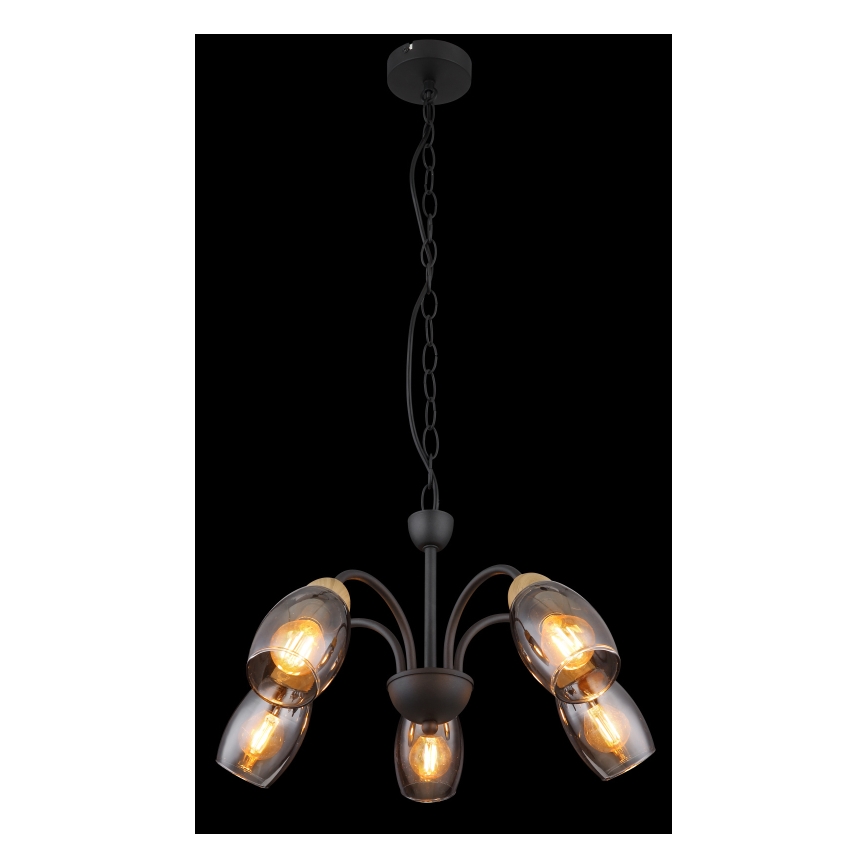 Globo - Lampadario a sospensione con catena 5xE14/25W/230V