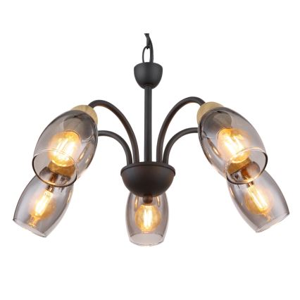 Globo - Lampadario a sospensione con catena 5xE14/25W/230V