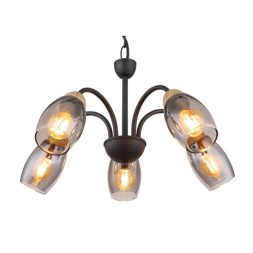 Globo - Lampadario a sospensione con catena 5xE14/25W/230V