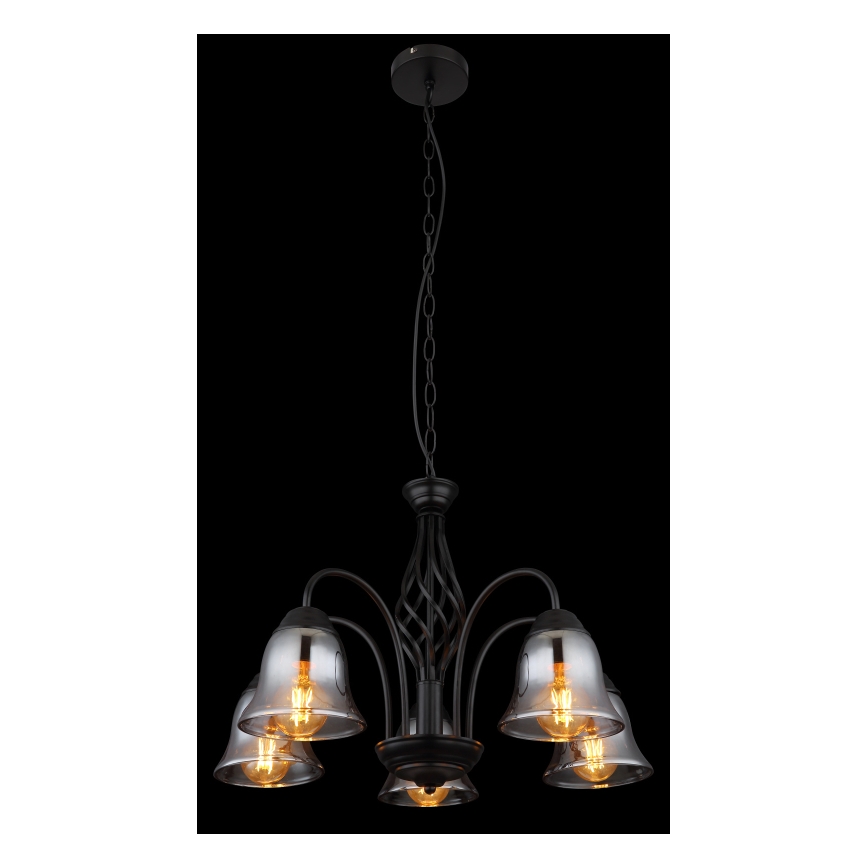 Globo - Lampadario a sospensione con catena 5xE27/60W/230V