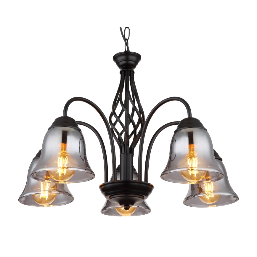 Globo - Lampadario a sospensione con catena 5xE27/60W/230V