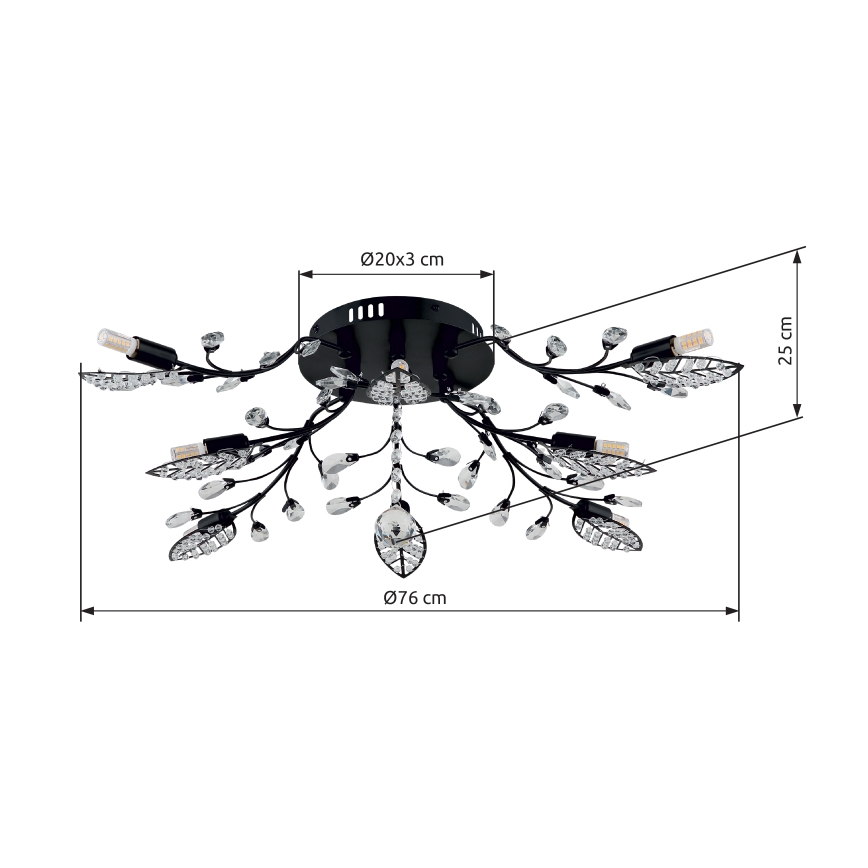 Globo - Plafonnier 8xG9/5W/230V Ø 76 cm