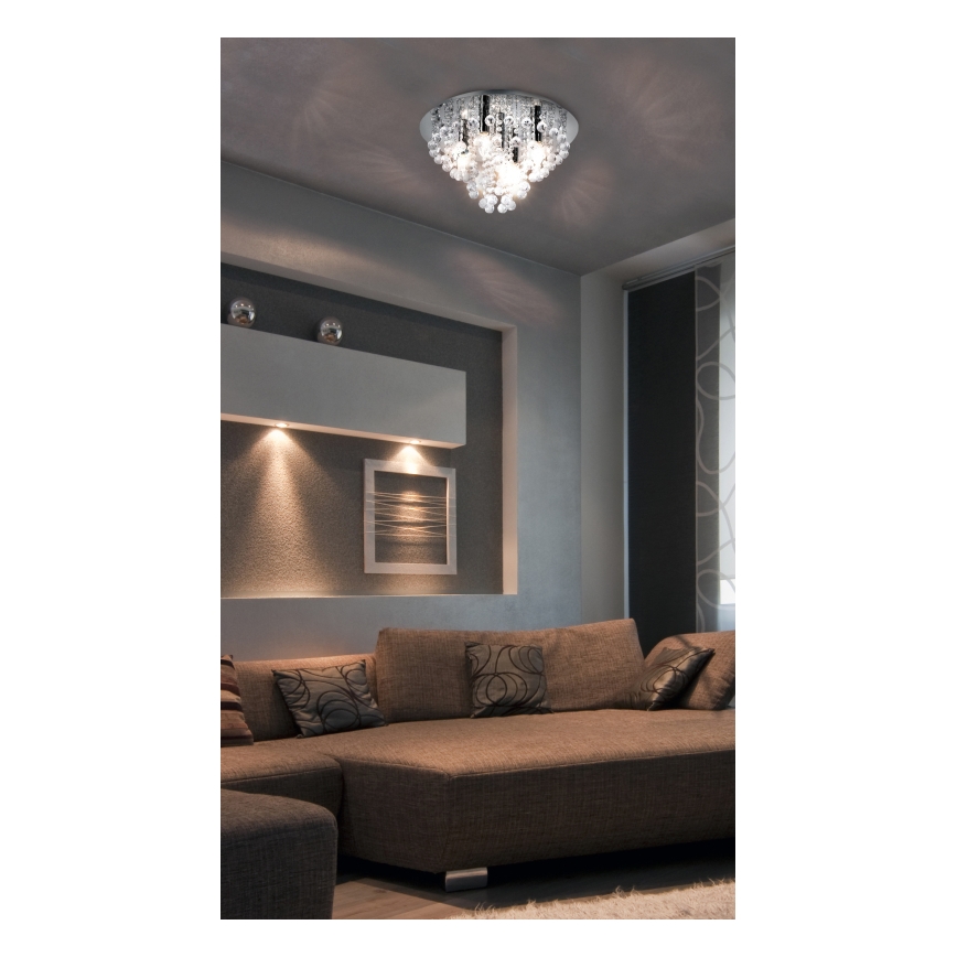 Globo - Plafonnier 5xE14/40W/230V d. 46 cm chrome brillant