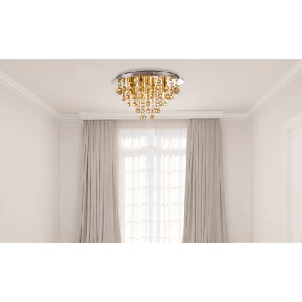 Globo - Deckenleuchte 5xE14/40W/230V d 46 cm golden