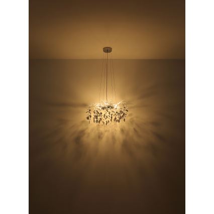 Globo - Kronleuchter an Aufhängung 8xG9/8W/230V d 61 cm glänzendes Chrom