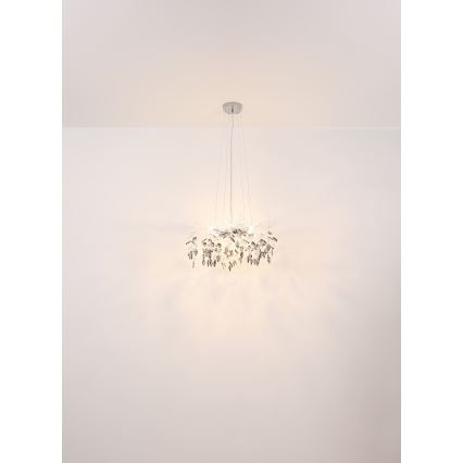 Globo - Kronleuchter an Aufhängung 8xG9/8W/230V d 61 cm glänzendes Chrom