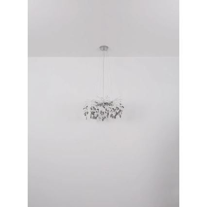 Globo - Kronleuchter an Aufhängung 8xG9/8W/230V d 61 cm glänzendes Chrom