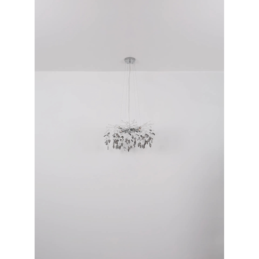 Globo - Kronleuchter an Aufhängung 8xG9/8W/230V d 61 cm glänzendes Chrom