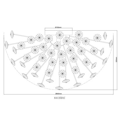Globo - LED-Deckenleuchte 6xG9/3,5W/230V d 60 cm glänzendes Chrom