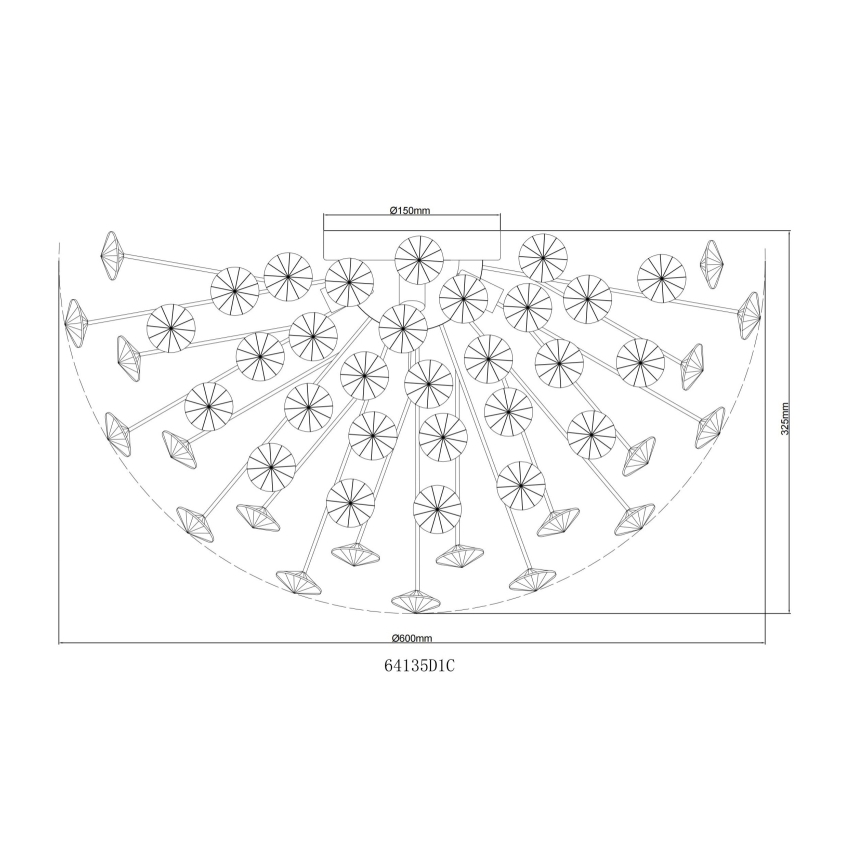 Globo - LED-Deckenleuchte 6xG9/3,5W/230V d 60 cm glänzendes Chrom