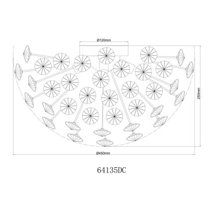 Globo - LED-Deckenleuchte 4xG9/3,5W/230V d 45 cm glänzendes Chrom