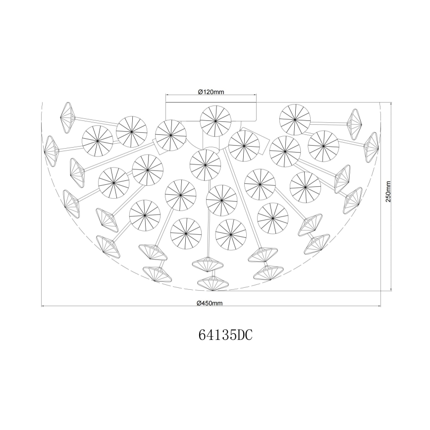 Globo - LED-Deckenleuchte 4xG9/3,5W/230V d 45 cm glänzendes Chrom