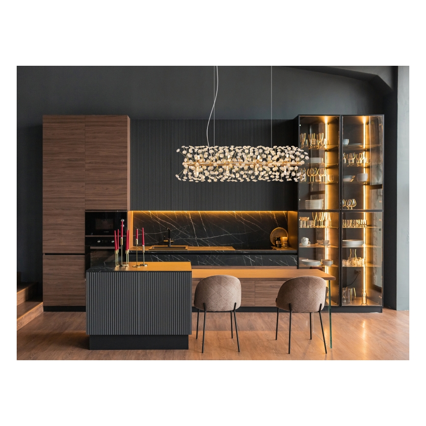 Globo - Suspension LED sur câble 12xG9/3,5W/230V dorée