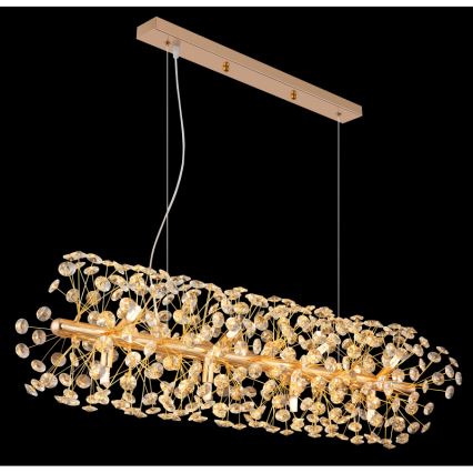 Globo - Suspension LED sur câble 12xG9/3,5W/230V dorée