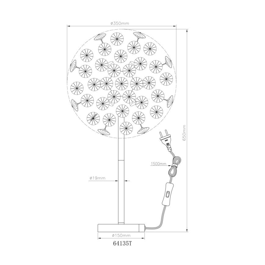 Globo - Lampe de table LED 8xG9/3,5W/230V doré