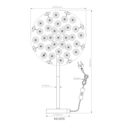 Globo - Lampe de table LED 8xG9/3,5W/230V chrome brillant