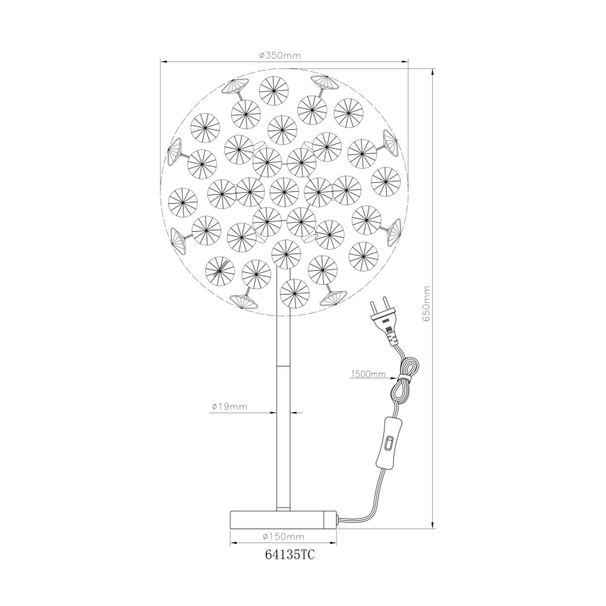 Globo - Lampe de table LED 8xG9/3,5W/230V chrome brillant